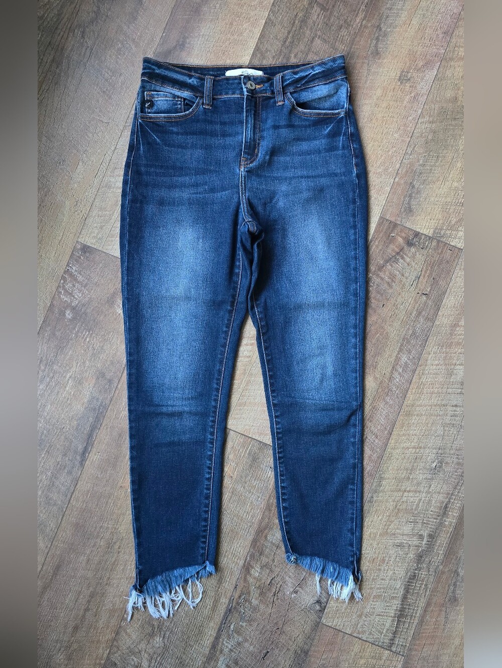 KanCan High Rise Skinny Frayed Ankle Jeans Size 7